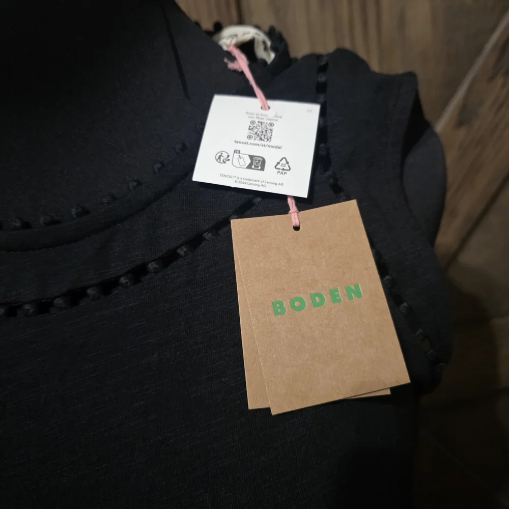 NWT Boden Black Sleeveless Midi Dress - Picture 3 of 4